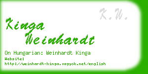 kinga weinhardt business card